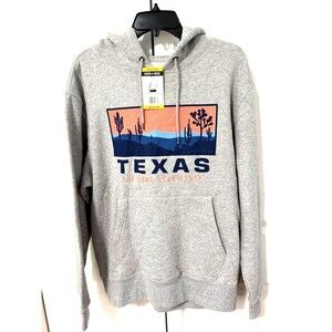 NWT STATE OF MINE TEXAS THE LONE STAR STATE FLEECE LINED HOODIE GRAY Sz M